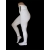 Legginsy białe prążek L/XL
